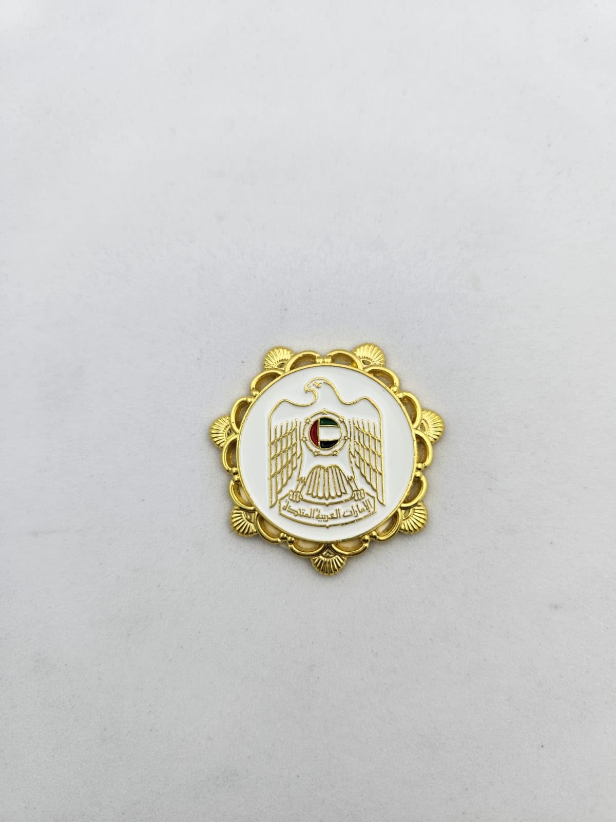 Badge Emirates Gold Logo Sticker Badge – Premium Alloy Brooch for Men & Women – Stylish Coat, Shirt & Bag Accessory – Durable & Lightweight Corporate Gifts Dubai