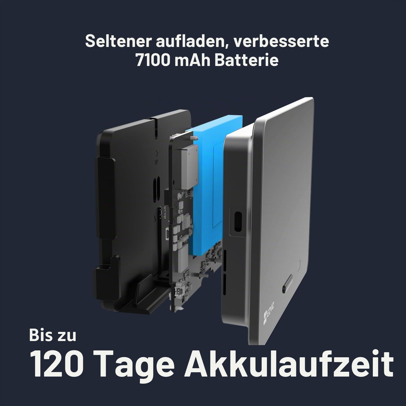 EZVIZ 4K AI Smart Türspion-Kamera Drahtloser Türspion, Gesichtserkennung und Personenerkennung, 155° Weitwinkel WDR, Zwei-Wege-Gespräch wetterfest, 512 GB Speicher Keine monatliche Gebühr, einfache