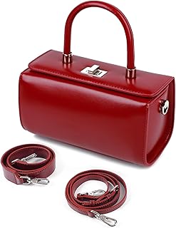 Women's Leather Shoulder Bag, Designer Inspired Structured Tote Purse, G...