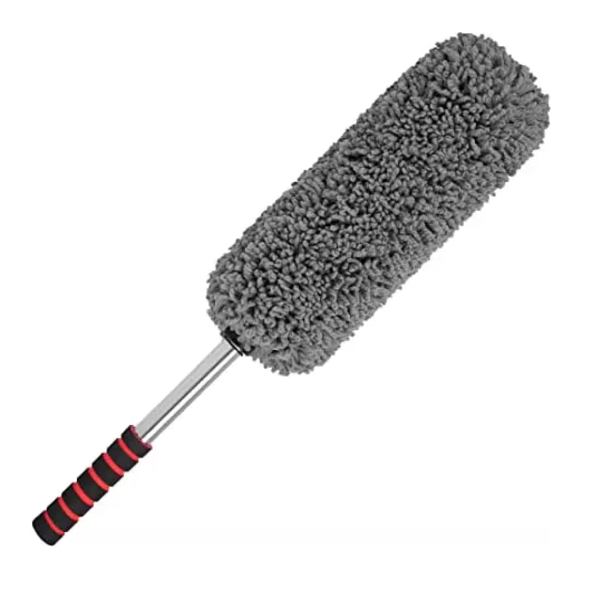 Sulfar Polyester Super Soft Microfiber Car Duster Exterior with Extendable Handle, Car Brush Duster for Car Cleaning Dusting- Grey, 5 Centimeters-image-35