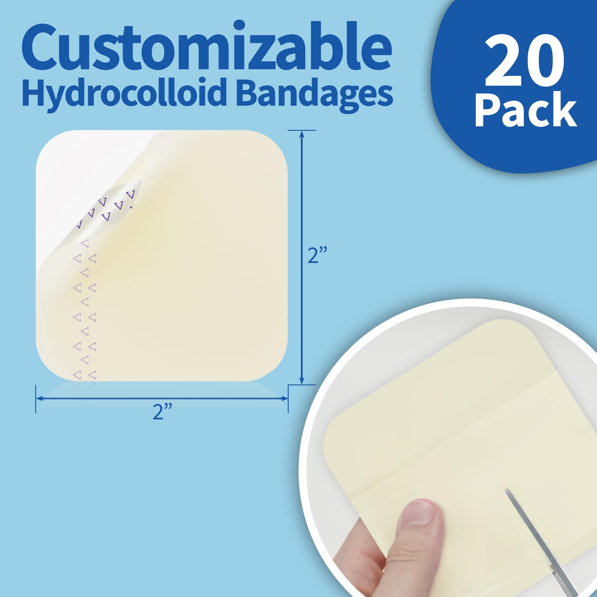 ourmed Hydrocolloid Gel Bandages 2” x 2