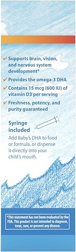 Miniatura 2 de Carlson - DHA para bebé, suplemento líquido de DHA para bebés, 1100 mg de omega-3 + 400 UI de vitamina D3, desarrollo cerebral, apoyo de la visión y
