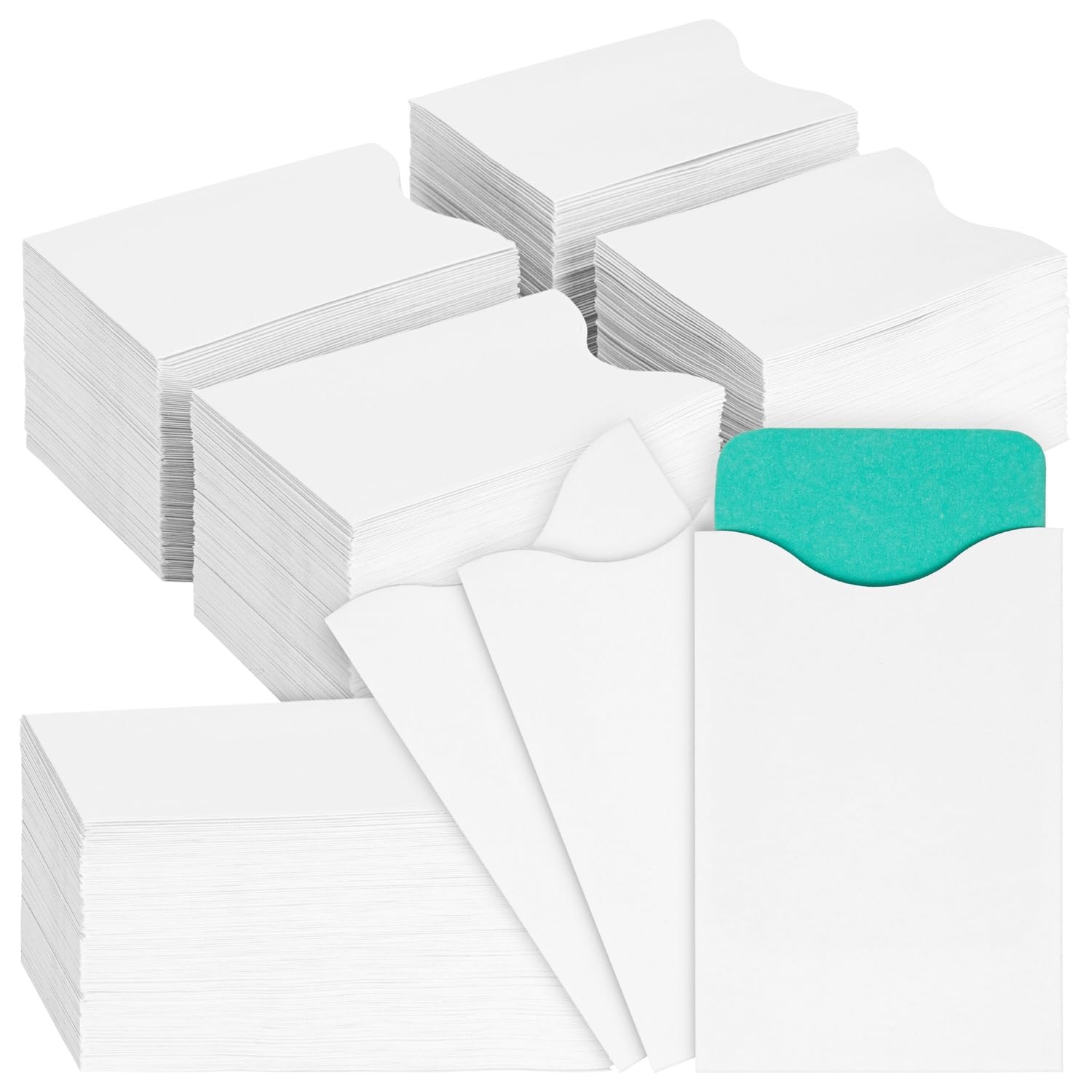 - Stockroom Plus Credit Card Envelopes - Pack of 500 Tear-Resistant Hotel Key Packets - Customizable Blank Gift Card Envelopes - Wallet-Ready Paper ID Sleeves - 3.5 x 2.3 in, White