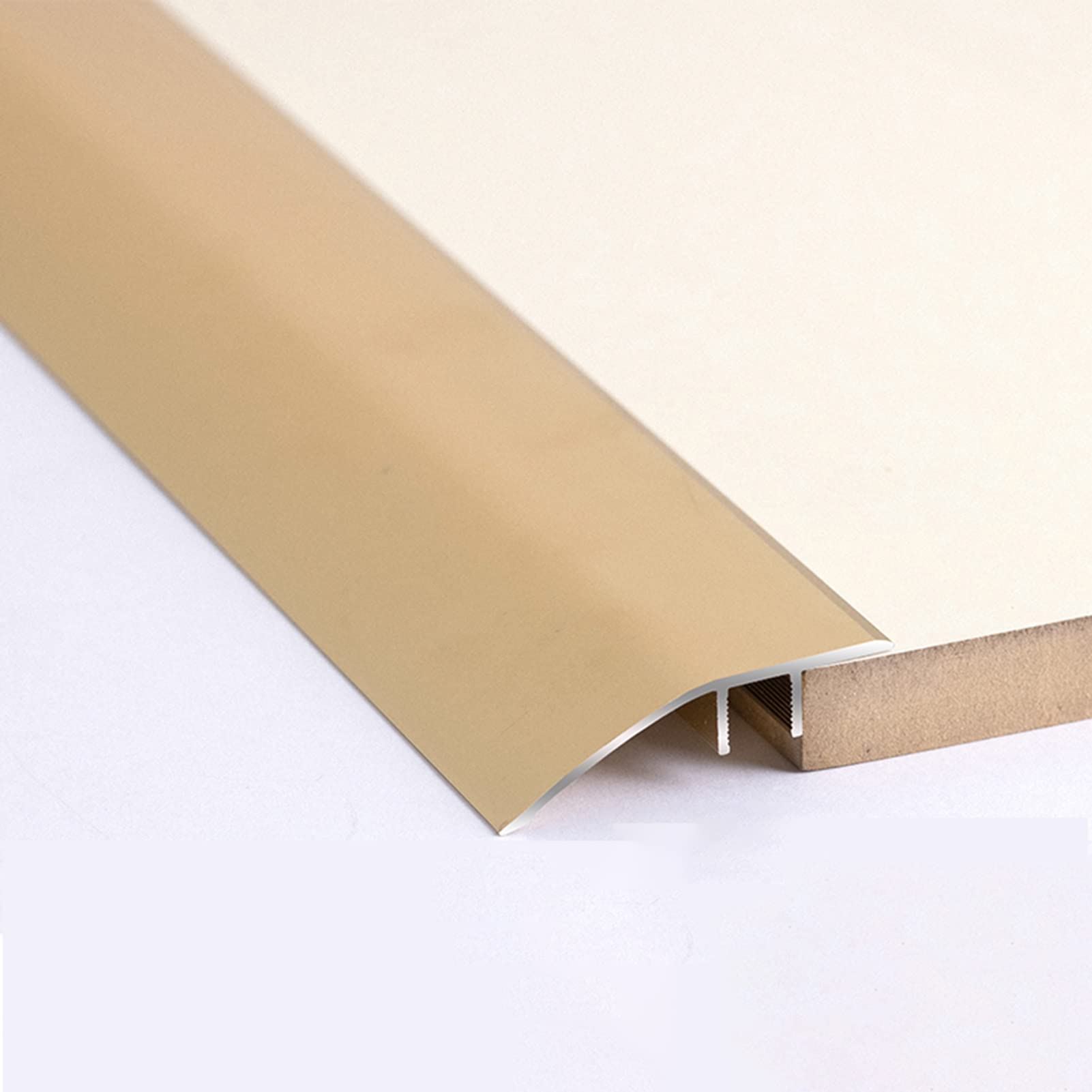 Remys Gold Easy To Install Thresholds Edge Banding Strip,Aluminum Seams Transition Strips For Home Pantry Room, Rug Marble Edging Trim Strip(,145Cm/57In)
