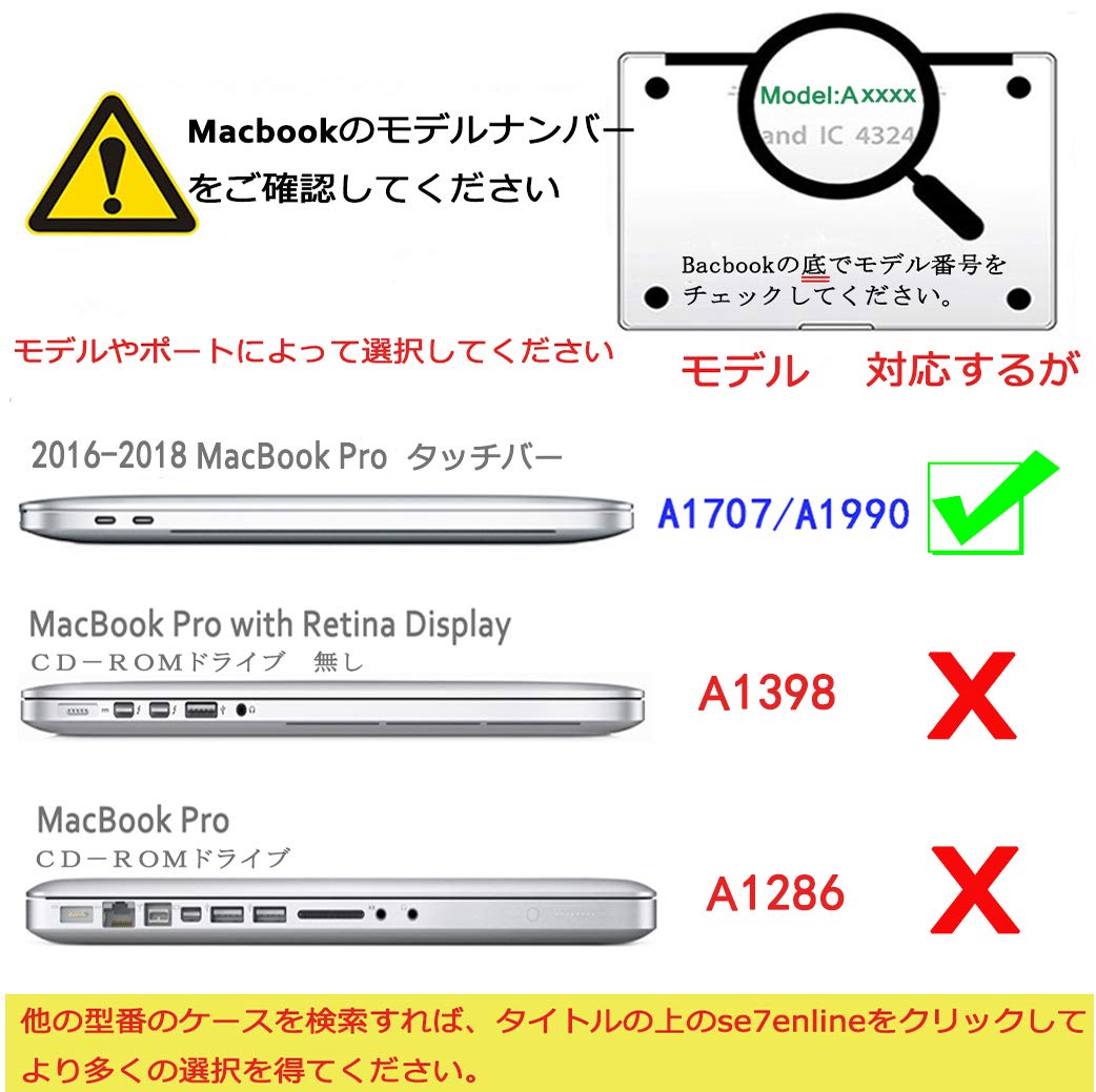 Amazon.co.jp: Se7enline 互換品 New MacBook Pro 15 インチ 最新 2018
