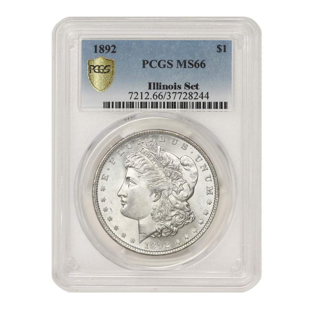 1892 American Silver Morgan Dollar MS-66 Illinois Set by CoinFolio $1 MS66 PCGS