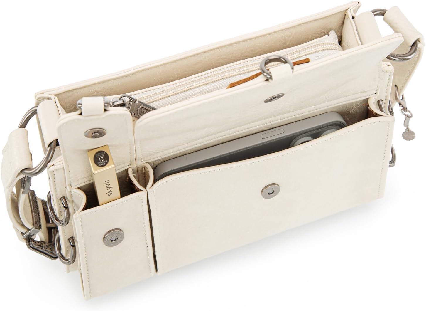 Wrangler Y2K Purse Small Shoulder Bag for Women with Western Detachable Charms & Multiple Pockets - Image 5