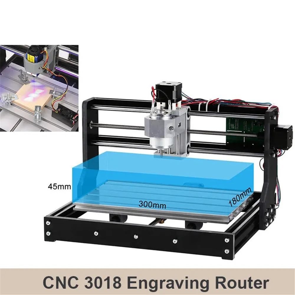 Máquina de corte de madera 3018 con módulo láser, enrutador CNC de 3 ejes for madera(No laser,No offline)