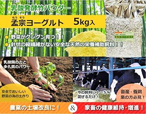 Amazon Co Jp アマゾン初 竹飼料 孟宗ヨーグルト ５ｋｇ 牛 豚 鶏に天然の家畜用サプリメント ペット用品