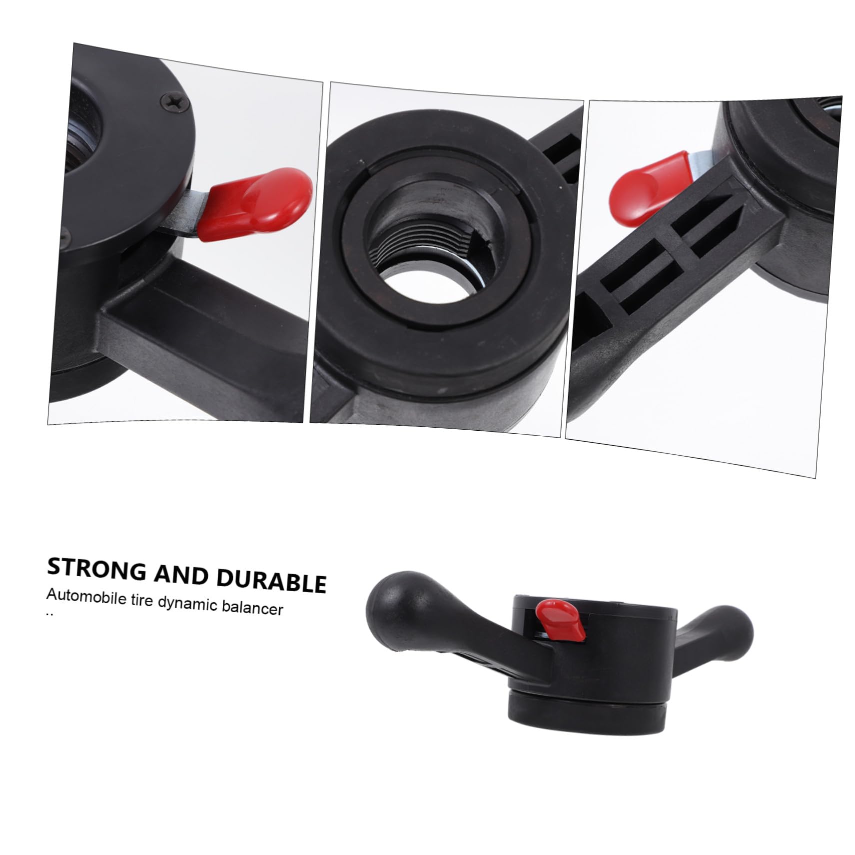 Abrazadera para Neumáticos Mejora la Estabilidad al Conducir de Plástico y Hierro Negra Resistente y Estable Adecuado para Reparación y Equilibrado de Ruedas