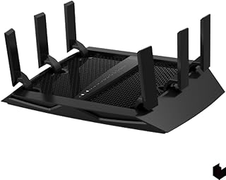NETGEAR Nighthawk X6 Smart WiFi Router (R8000) - AC3200 Tri-band Wireless Speed (up to 3200 Mbps) | Up to 3500 sq ft Coverage & 50 Devices | 4 x 1G Ethernet and 2 USB ports | Armor Security