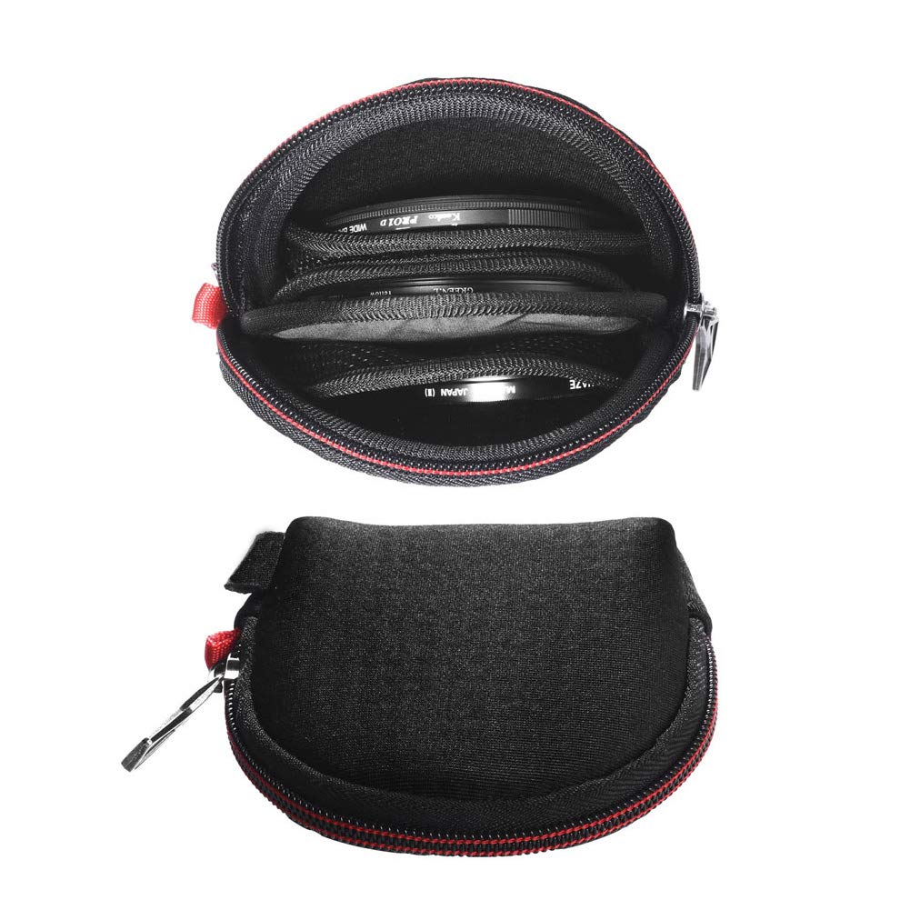Bolsa de Transporte para Filtros de Cámara, Impermeable y a Prueba de Golpes, para Almacenar Lentes y Filtros Redondos y Cuadrados