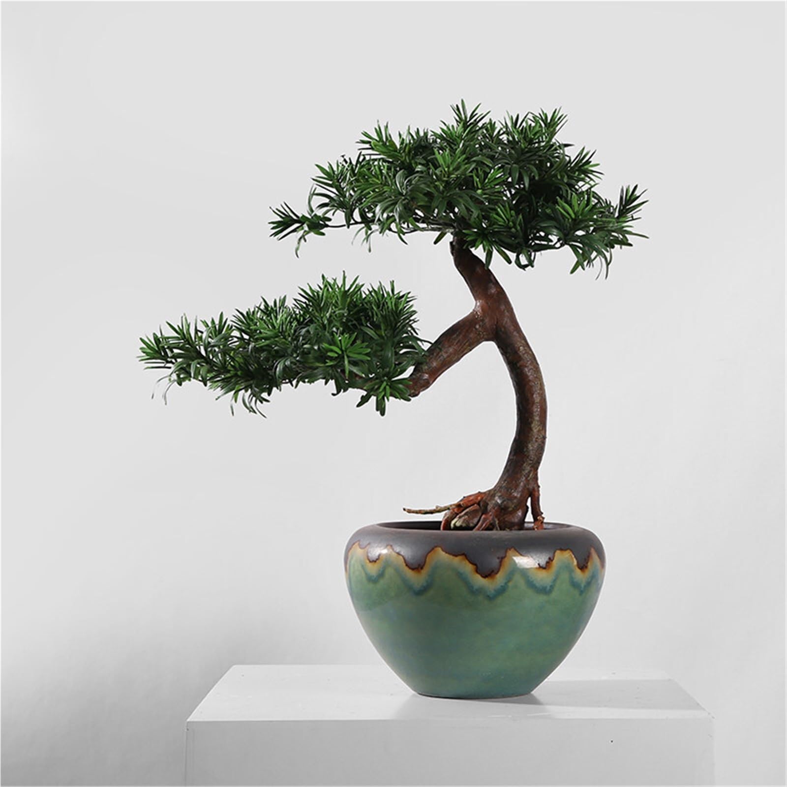 symulowana roślina doniczkowa Sztuczne drzewko Bonsai do biura, sztuczne rośliny biurka w księgarni mieszkaniowej Sztuczne rośliny