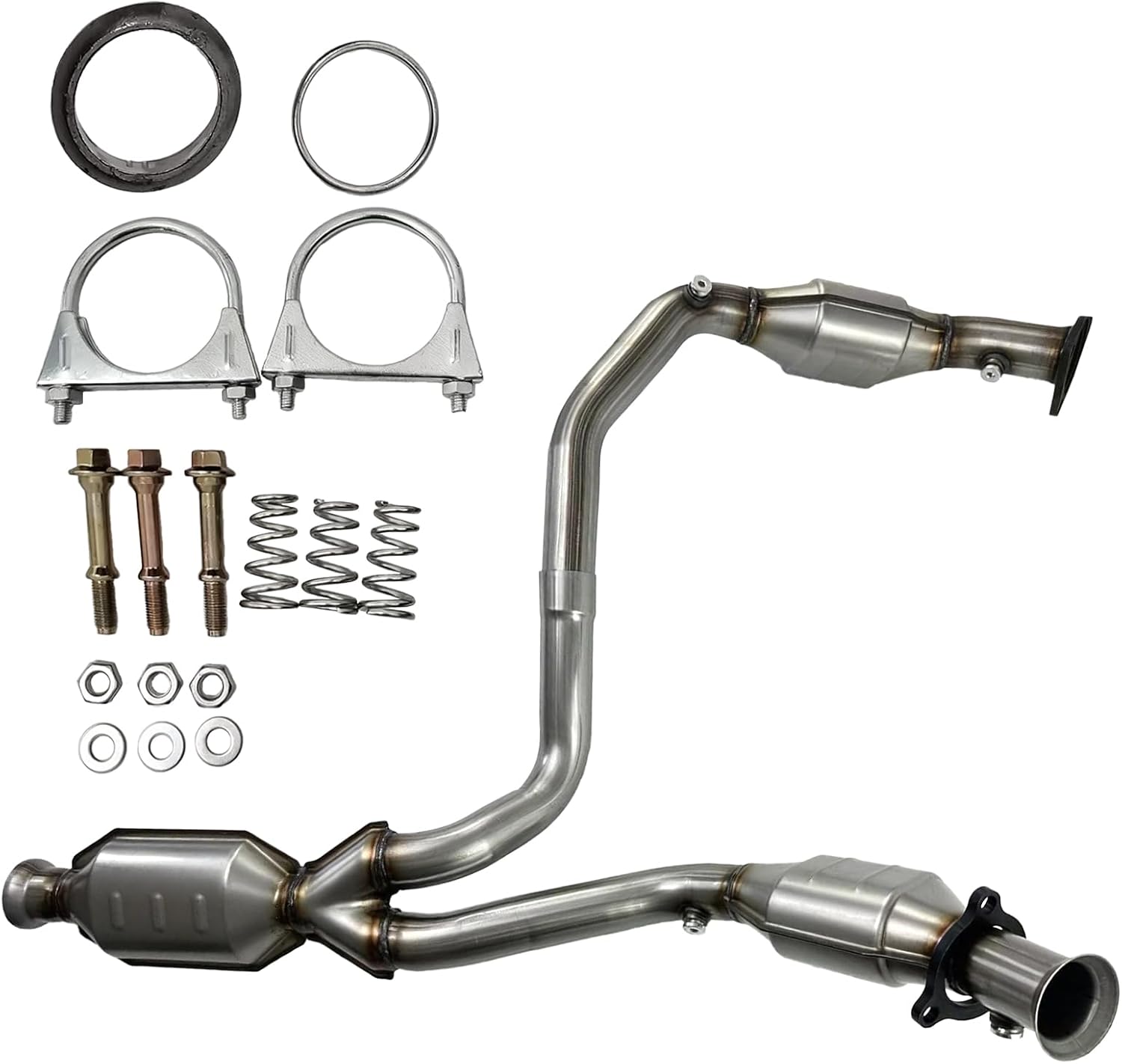 Left & Right Catalytic Converter for Chevrolet Avalanche 2009 2010 2011 2012 2013 Silverado 1500 Tahoe 2009-2014 GMC Sierra 1500 2009 2010 2011 2012 2013 5.3L 6.0L Replace# 194371 194372 50490
