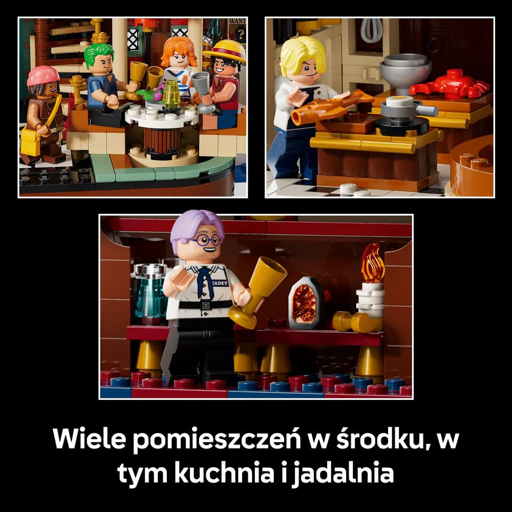 LEGO ONE PIECE Pływająca restauracja Baratie 75640 | Restauracja Baratie, zestaw dla dorosłych, prezent dla fana ONE PIECE, model do ekspozycji, 3402 elementy