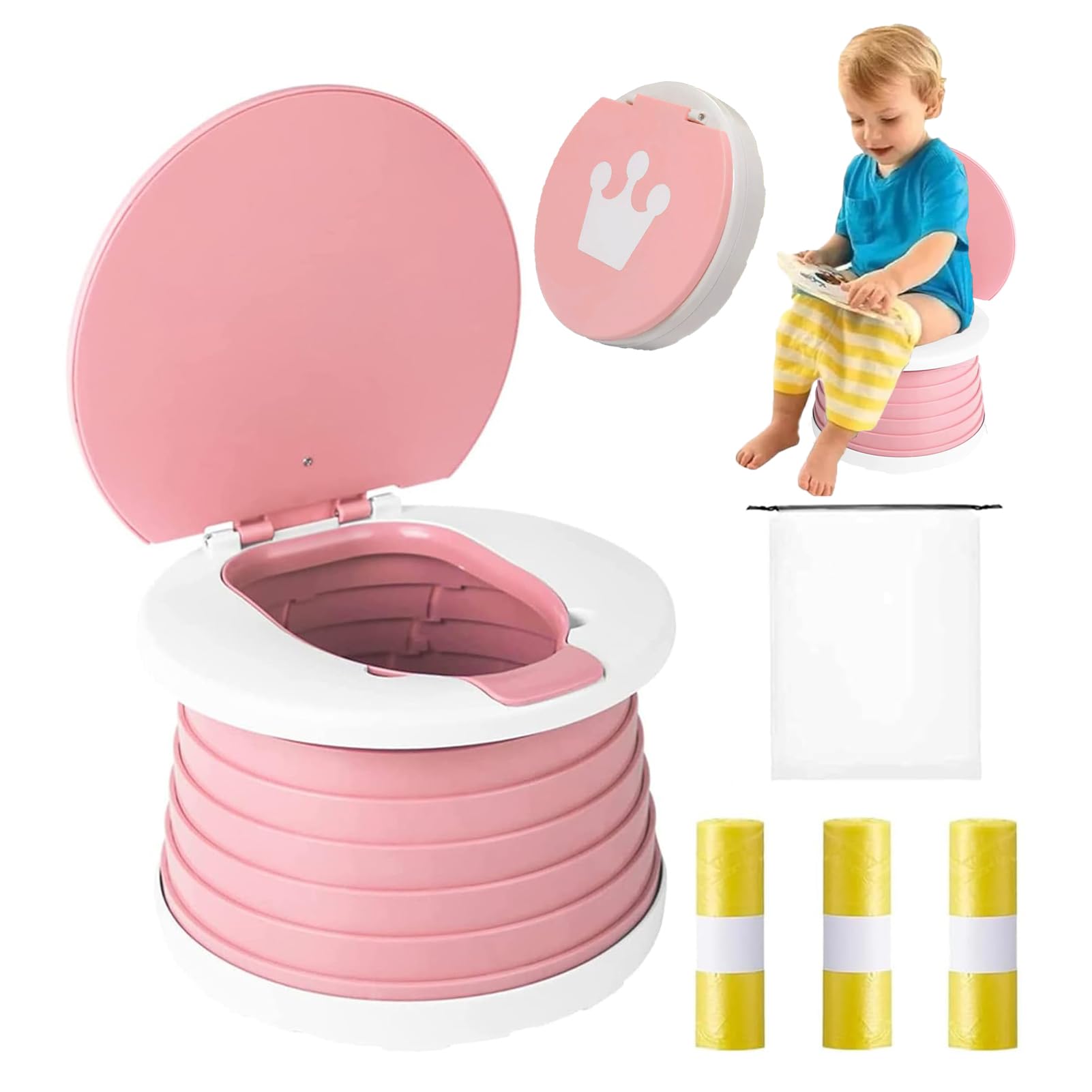 Nuby Vasino Portatile Da Viaggio - 2 In 1 Con Fodere Usa E Getta, Per Bambini 18+ Mesi - Foto 4