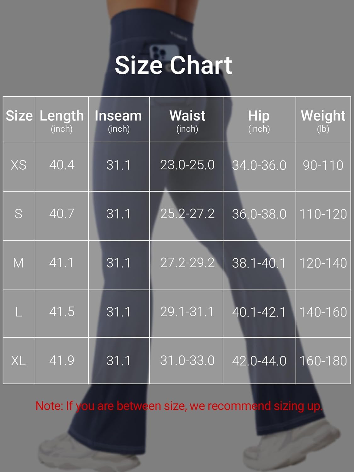 YEOREO CoreFlex Women Workout Mini Flare Leggings with Pockets Hidden Scrunch Cargo Gym Casual Denim-Look Yoga Pants - Image 6