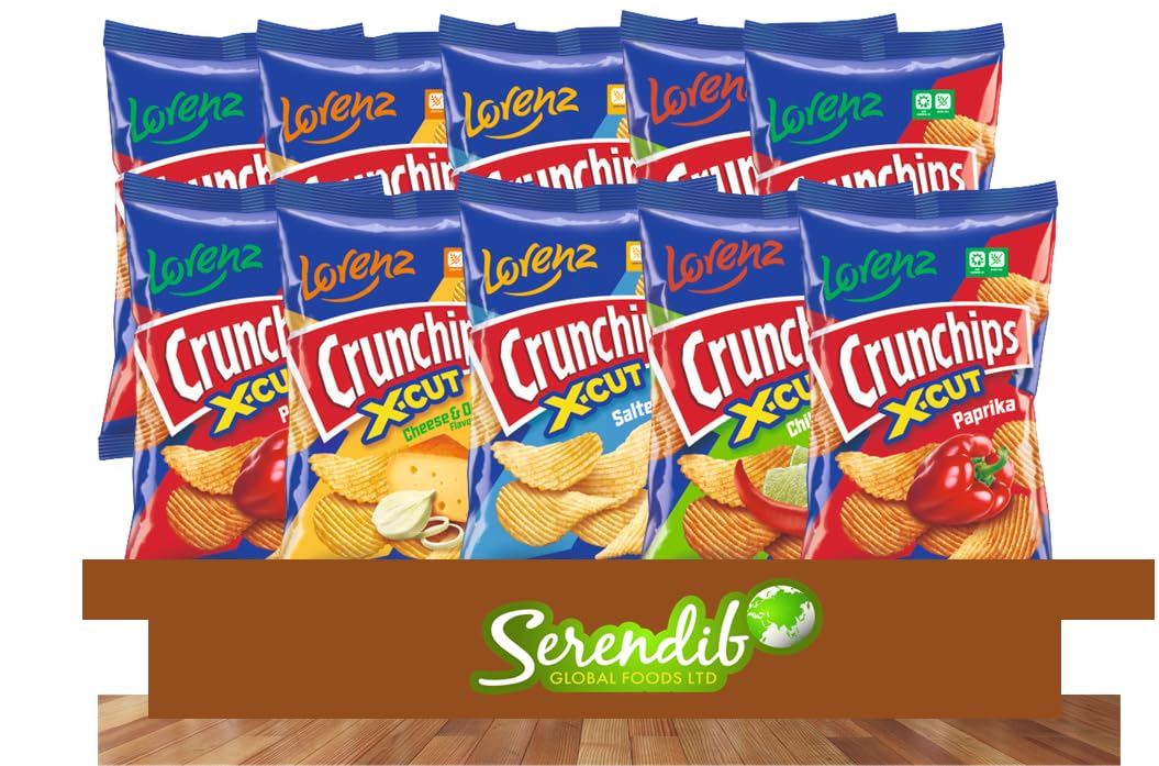 Lorenz X-CUT 130g Snack Mix, Any Random 10 Packet Variety Pack, Assorted Flavors