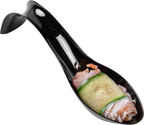 Vista 16 de Restaurantware Cucharas de lágrima de 5 pulgadas, 100 cucharas de estilete - Cucharas de degustación de plástico Seagreen desechables para bodas