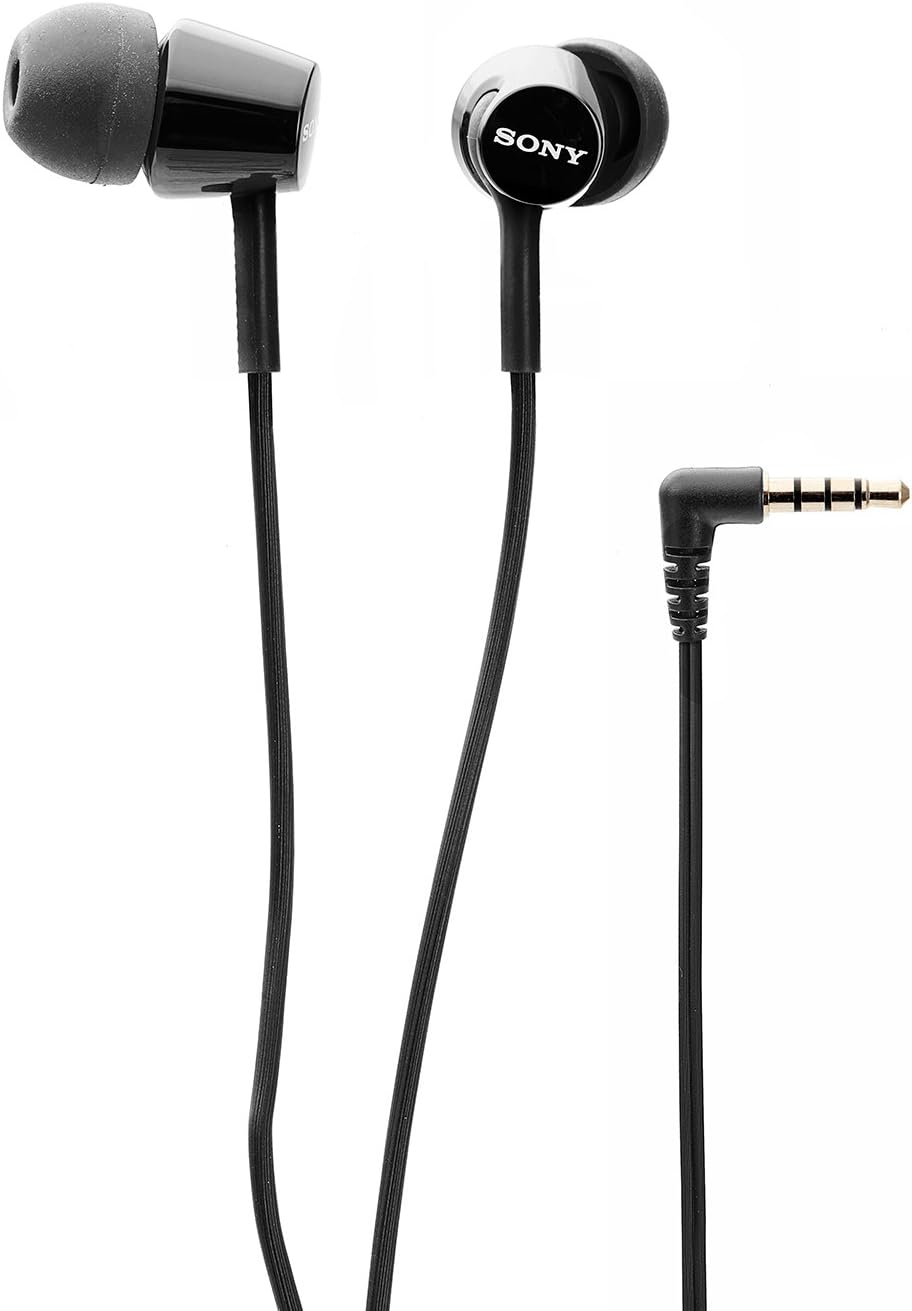 Sony MDR-EX155AP in-Ear Headphones with Mic (Black)