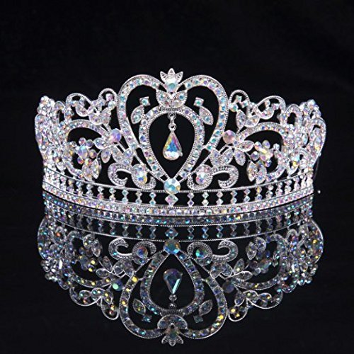 Sunshinesmile Colorful Clear Austrian Rhinestone Crystal Tiara Crown, 6 Diameter by Sunshinesmile