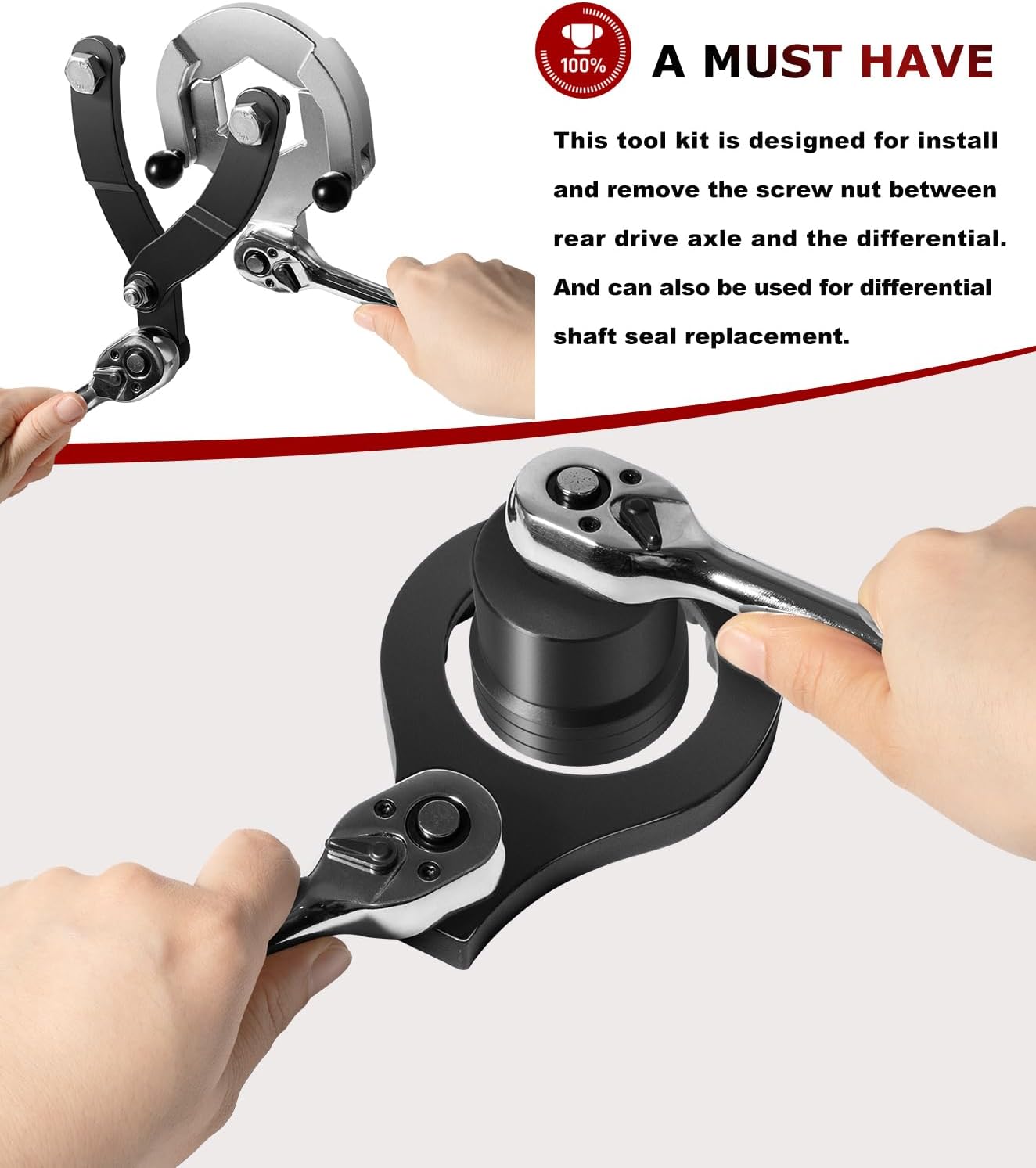 Rear Drive Axle Differential Installer Remover Tool Kit Compatible with BMW X3 X5 X6 RWD 4WD E70 E90 E91 E92, Replace for 335040 335050 335060 335080 230020, with Carrying Case