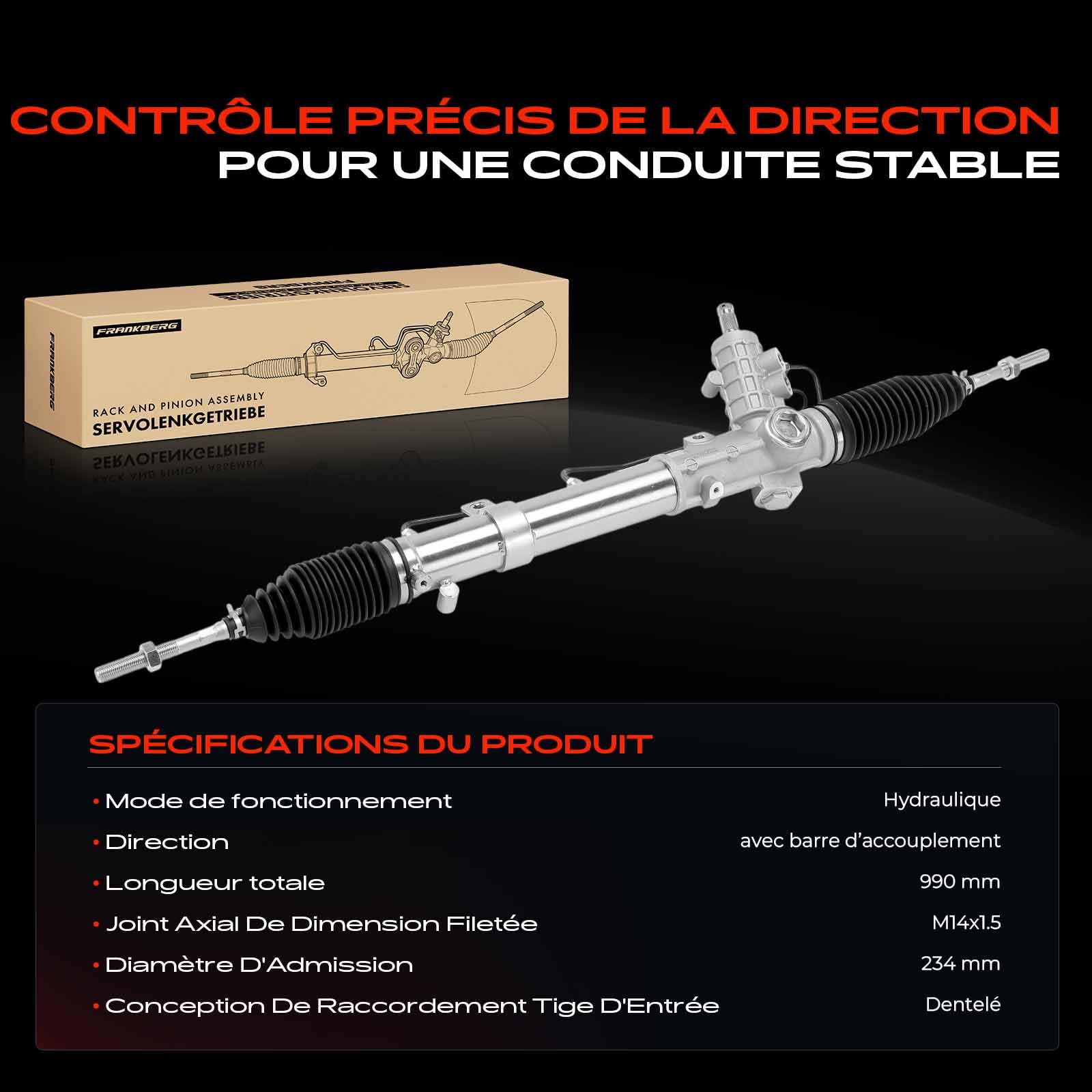 Frankberg Boîtier de direction assistée 32131094927 | hydraulique pour Conduite à gauche; Compatible avec: Z3 R.o.a.d.s.t.e.r E36, Série 3 Compact E36, Série 3 Touring E36