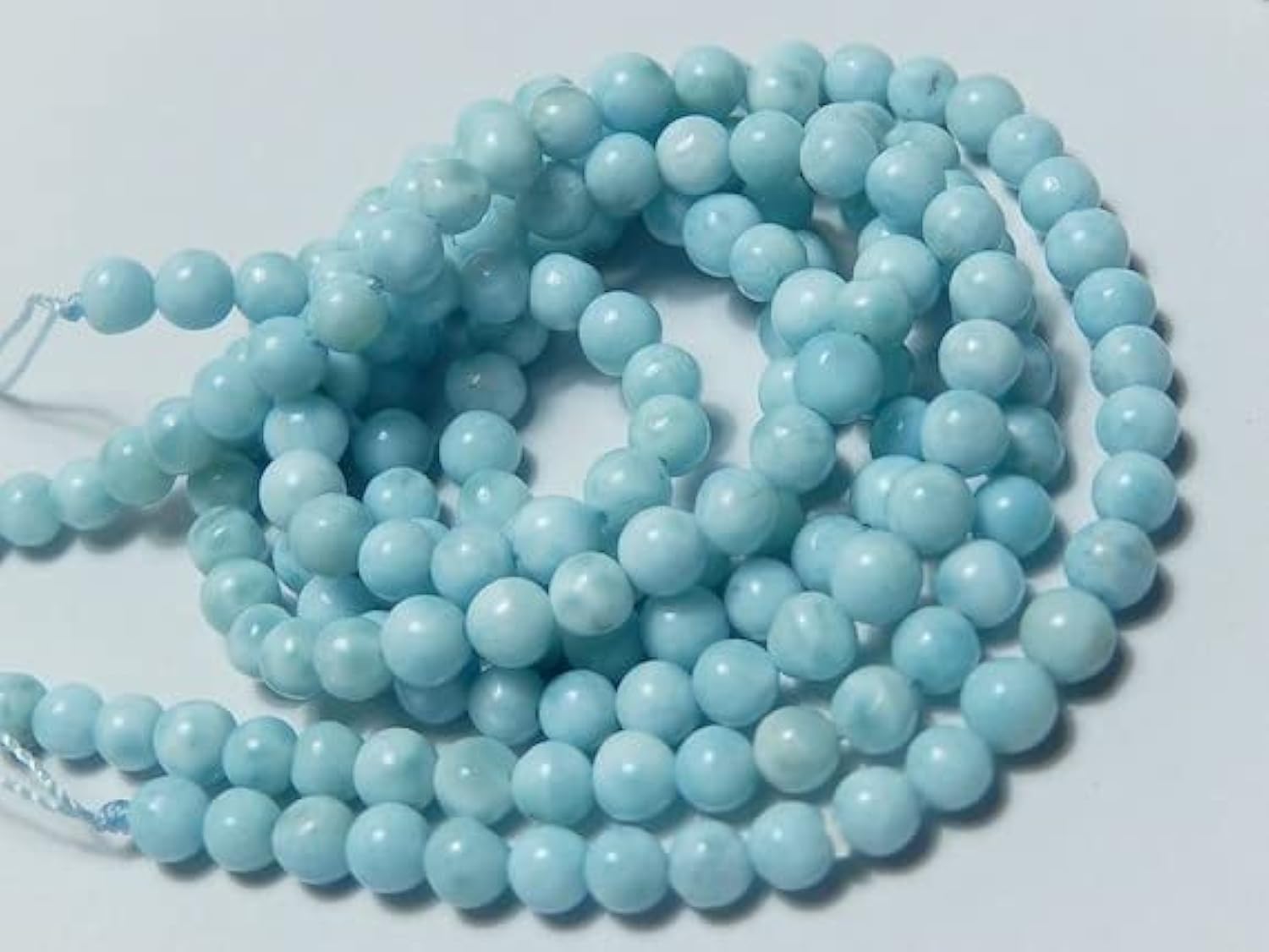 Larimar perles 5mm en fil azur pour remplacer les composants de bijoux ternes