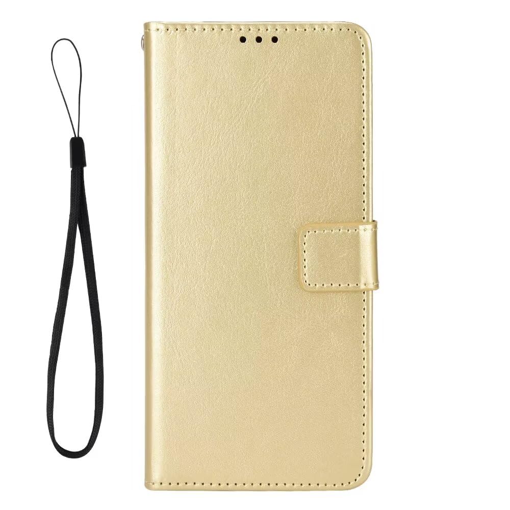 Compatible with/Replacement for OnePlus 11R 5G PU Leather Wallet Case Flip Cover BYTXFM (Gold)
