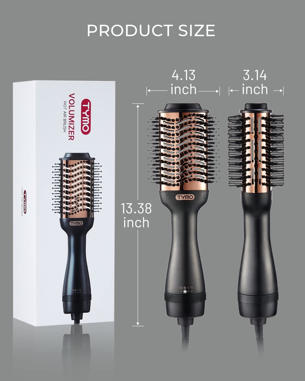 TYMO Hot Air Brush Ionic Hair Dryer & Volumizer, Professional One