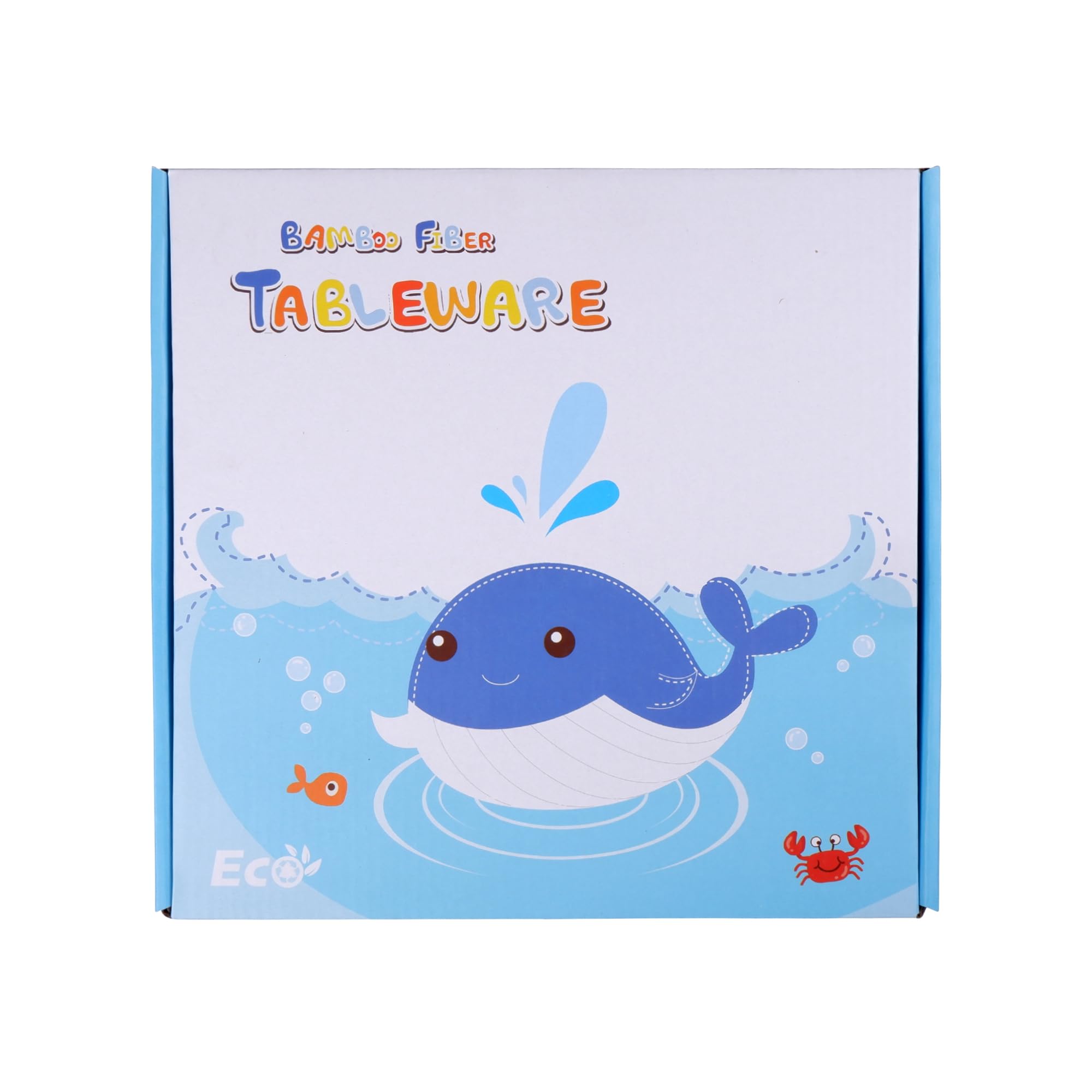 The Bamboo Co ® Kids/Baby Feeding/Eating/Dinner Set of 5 | Made of Bamboo | Kids Crockery Set Tableware |Baby Utensils and Dishes Set | Eco-Friendly |Organic & Natural(Witty Whale) - Image 4 thumbnail