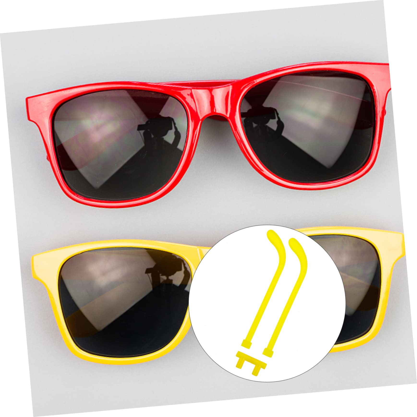 FRCOLOR Accessori Per Occhiali Fluorescenza 30 Pezzi Gambe Di Ricambio in Plastica Per Montatura Festa e Photobooth, Aste Sostitutive Leggere e Comode Per Occhiali Fai Da Te