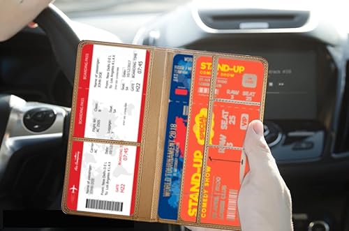 Miniatura 10 de Soporte para registro y seguro de automóvil, 5.5 x 5 pulgadas, cuero sintético para guanteras de vehículos, organizador para tarjeta de seguro,