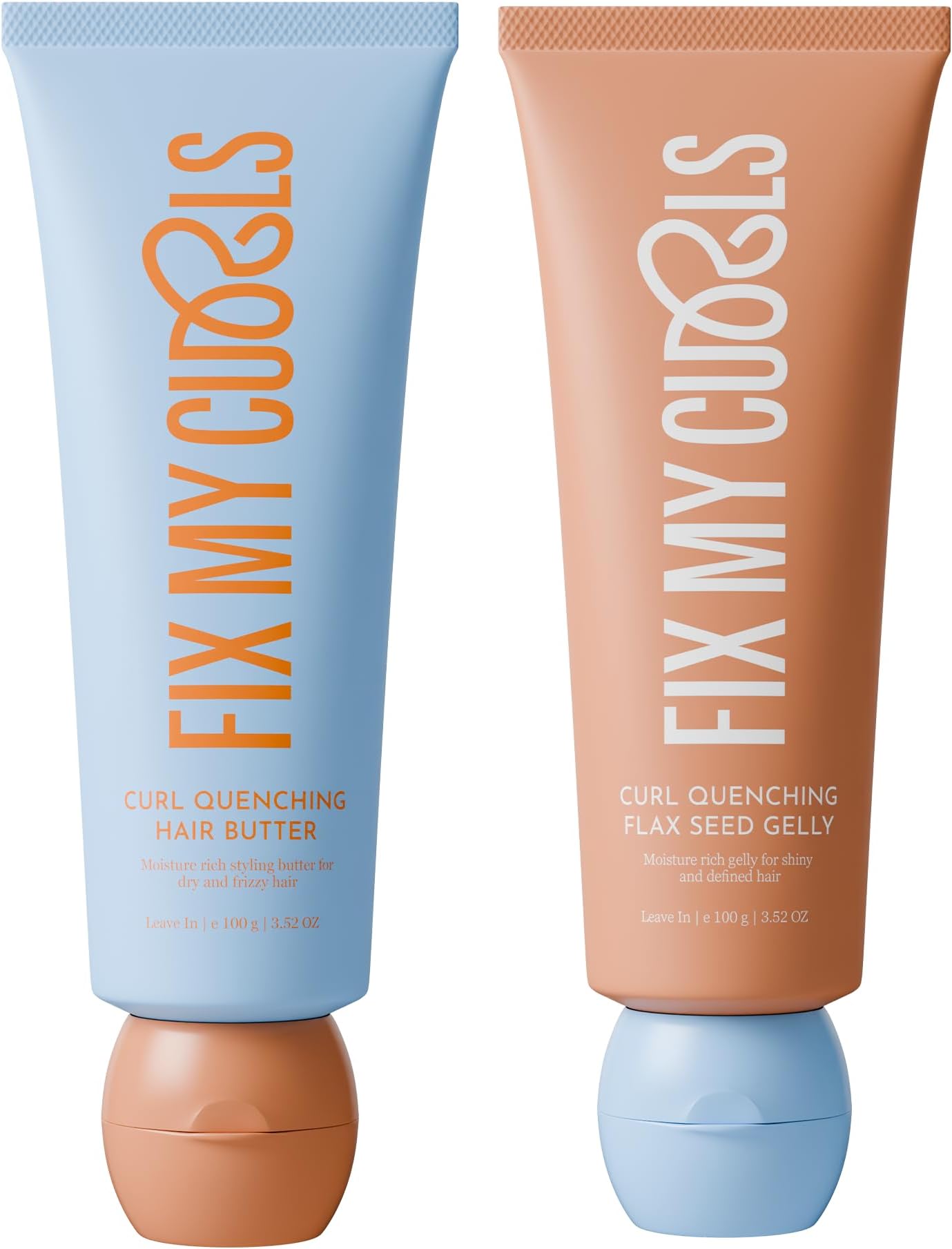 Fix My Curls Curl Quenching Moisture Styling Duo | For Curly, Wavy, Dry, Frizzy Hair| Curl Activator with Chia & Aloe Vera | Silicone Free| 100gm each