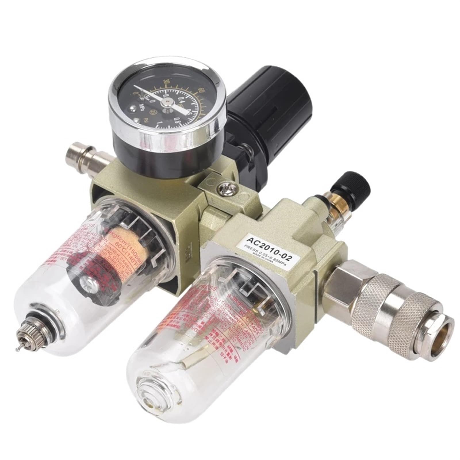 Pompa powietrza sprężarka filtr oleju regulator pułapka pneumatyczny separator wody ciśnienie ręczny dostawa AC2010-02 typ (Ac2010-02 W Pc6mm)