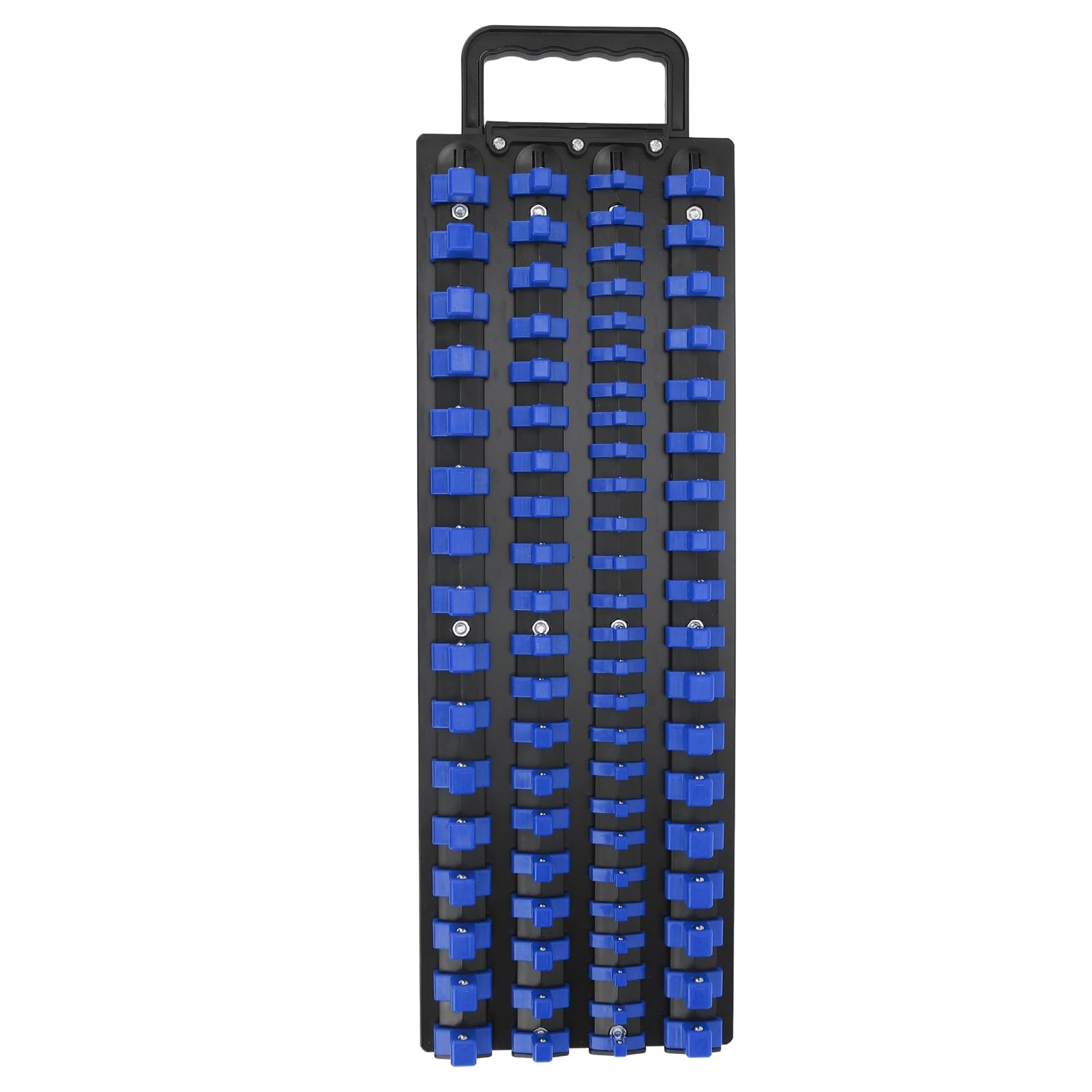 Heavy Duty Socket Organizer Portable Socket Holders Racks Large Capacity Accommodates Various Drive Sizes Durable Material for Mechanics and Enthusiasts (Blue)
