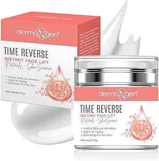 TIME REVERSE INSTANT FACE LIFT for Neck, Chest & Loose Sagging Skin / Reduce Sun Spots, Facial AGED Wrinkles, Anti-Aging Cream(ORGANIC)