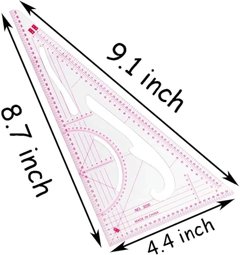 Miniatura 2 de Regla de costura métrica de 4 estilos, regla curva francesa, juego de reglas de costura transparente para diseñadores, sastres, costura de bricolaje