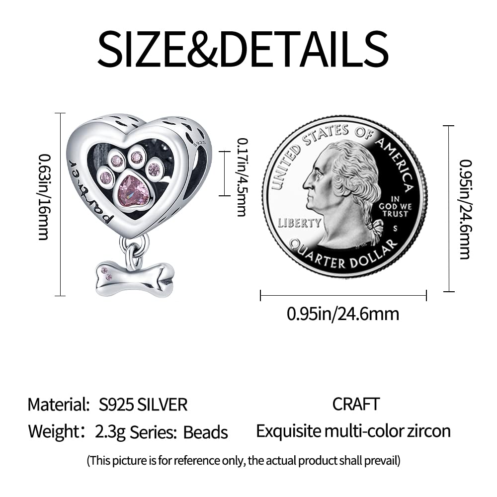 KUNSIR Charms Abalorios Colgante para mujer, plata de ley 925, compatible con pulseras y collares Pandora, compatible con pulseras europeas para mujeres y niñas
