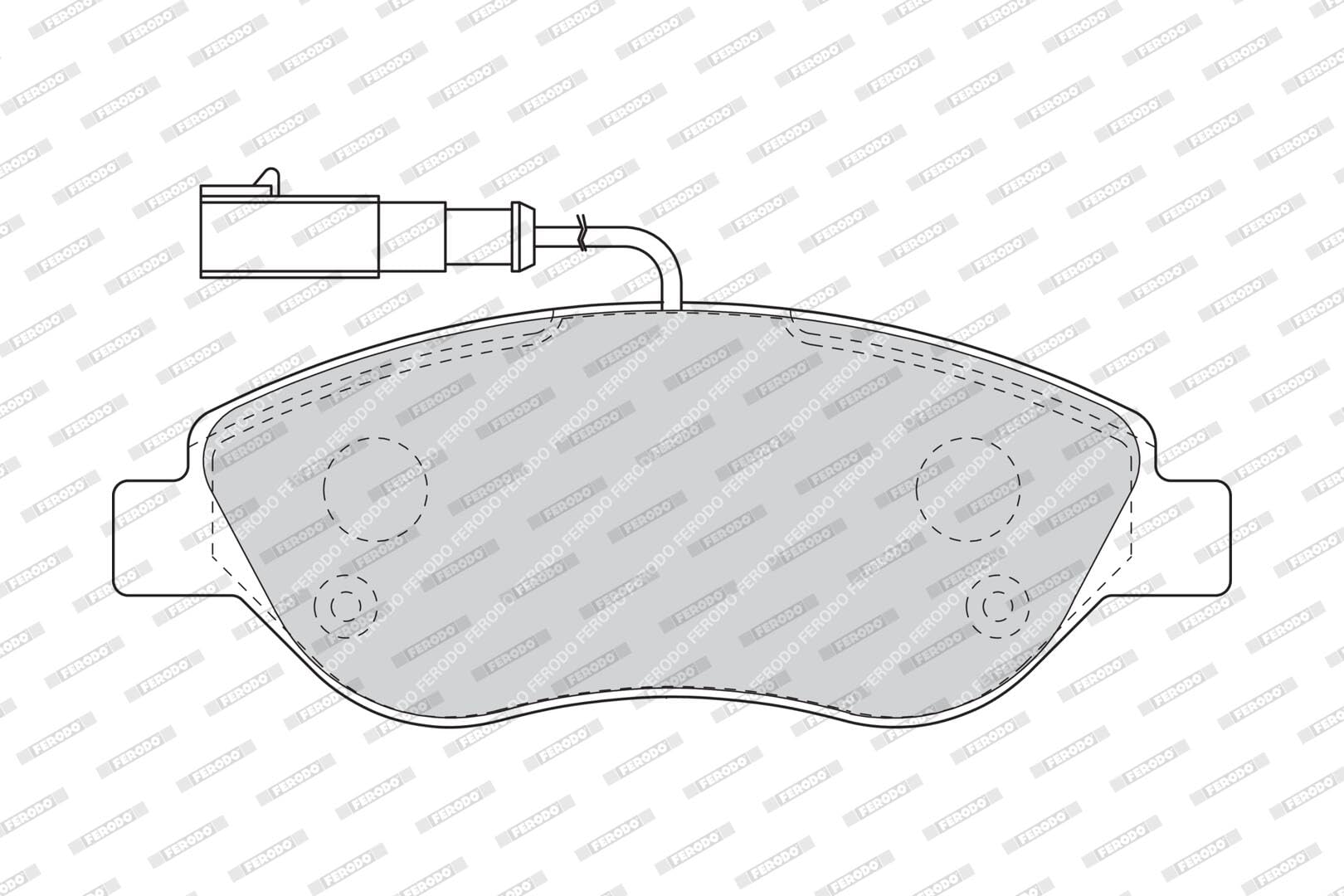 FERODO Plaquettes de freins Avant contact de signal d'usure inclus avec accessoires FDB1468 Compatible avec ALFA ROMEO MITO 955, FIAT Bravo II 5 portes 198 Stilo 3/5 portes 192 Stilo Multi Wagon 192