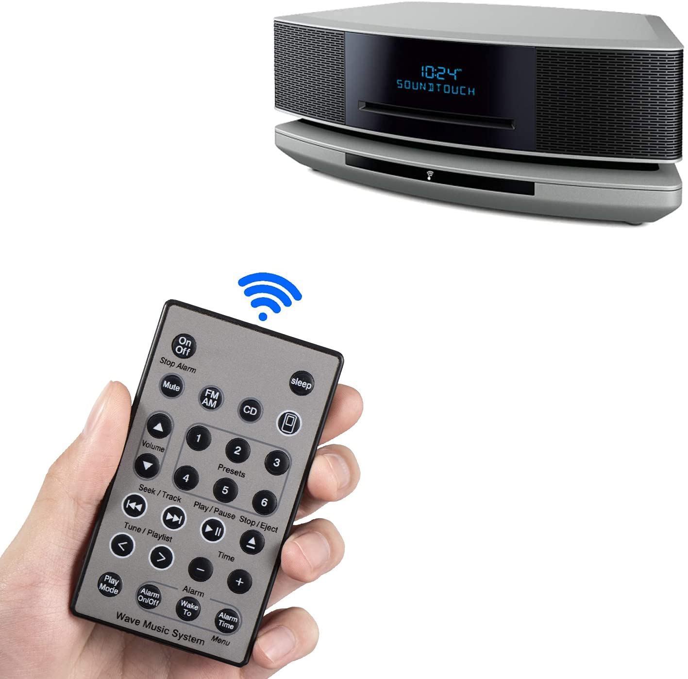 Télécommande De Remplacement Universelle pour Bose Sound Touch Wave Radio Musicale Système I II III IV (sans Batterie) Argent