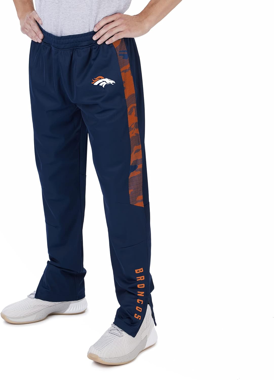 Zubaz Men's NFL Team Color Track Pant with Camo Lines Side Panels