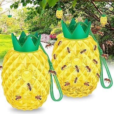 AMAZON - Wasp Traps Catcher – Honey Bee Trap, Insect Catcher, Wasp Trap, Bee Trap, Outdoor Wasp Deterrent Killer, Reusable Insects Traps Bee Catcher for Hornets, Yellow Jackets and Wasps (2 Pack)