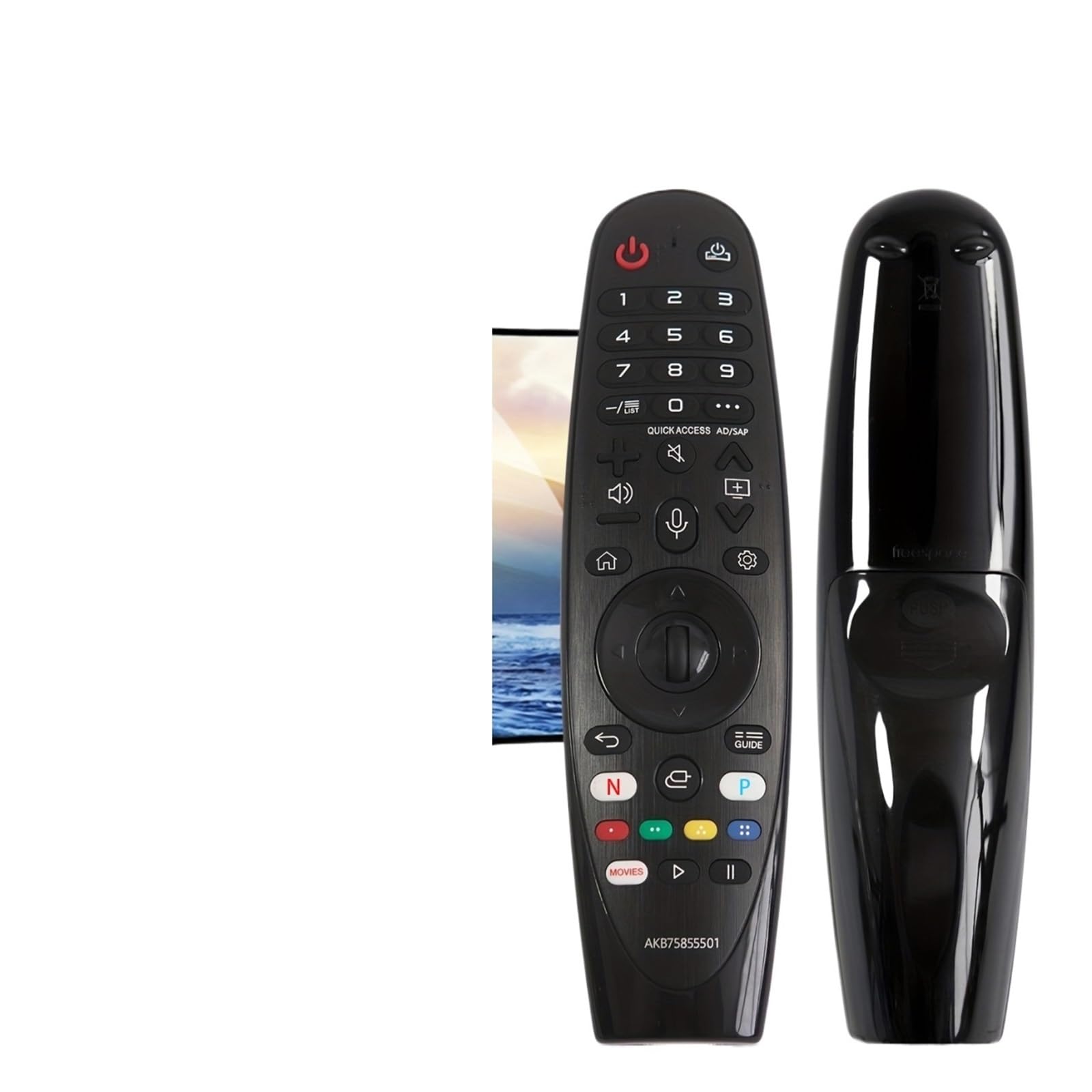 1 szt. Zamiennik pilota do modeli telewizorów Prosta funkcja braku głosu(2PCS Black)