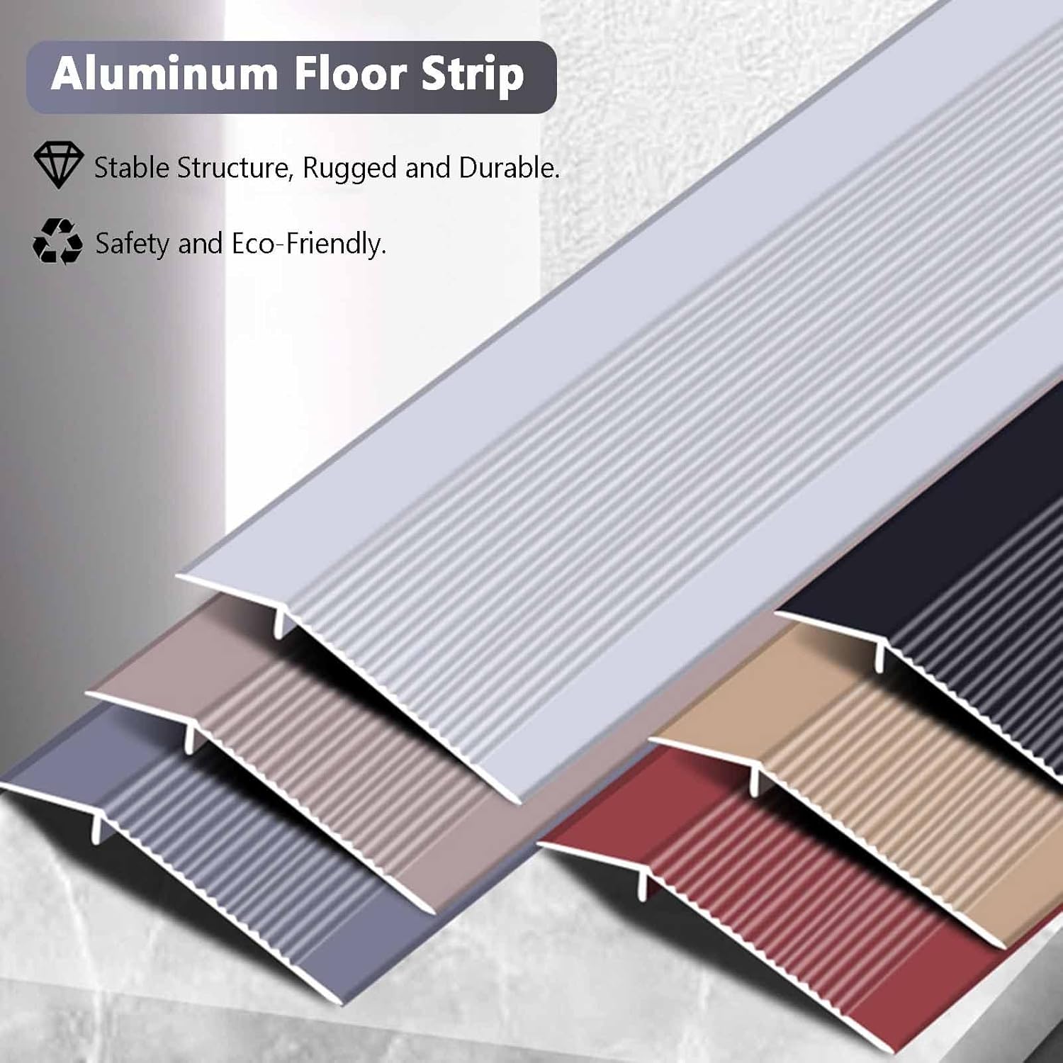 Threshold Strip Metal Floor Transition Strip, 10cm Wide Anti Skid Doorway Flooring Reducer with Non Slip Groove, Apartment Door Drop Threshold Ramp(Black W 10cm L 0.9m/35.4in)