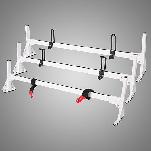 Miniatura 4 de HECASA Barras de techo compatibles con Chevy Chevrolet Express 1996-2023 de tamaño completo 750 libras portaequipajes de techo de 59 pulgadas Van 3