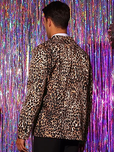 Lars Amadeus Animal Printed Blazer for Men's Vintage Slim Fit One Button Party Sports Coats3
