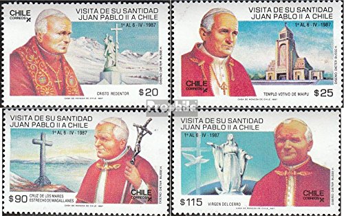 Prophila Collection Cile Michel.-No..: 1173-1176 (Completa Edizione) 1987 Visita Papa John Paul II. (Francobolli per i Collezionisti) Cristianesimo