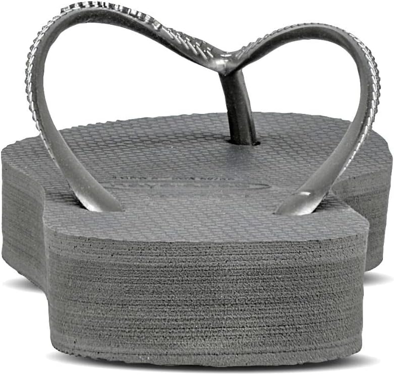 Havaianas Women's Slim Flatform Flip-Flop 3/4 UK Steel Grey