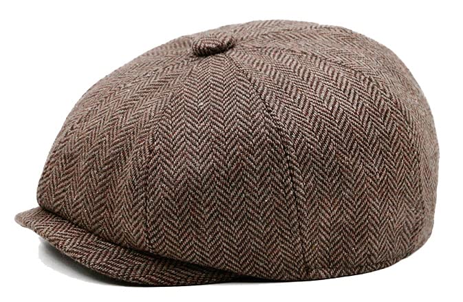 Boys Newsboy Cap Kids Flat Cap Vintage Herringbone Tweed Cabbie Hat for Girls Boys Pageboy Toddlers3